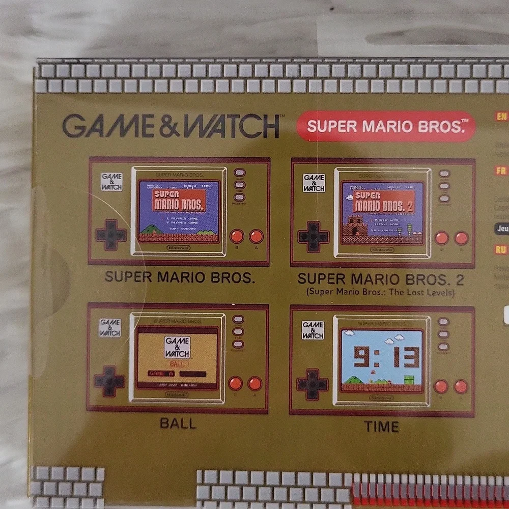 Nintendo Game & Watch Super Mario Bros.Gold Handheld Console w/Color Screen, NEW